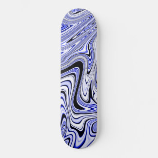Trendiger blauer Marmorwirbel Skateboard