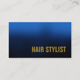 Trendiger blauer moderner Friseur Visitenkarte