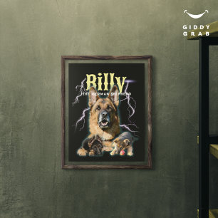 Trendiger Bootleg-Personalisiertes Hunde-Foto 90er Poster