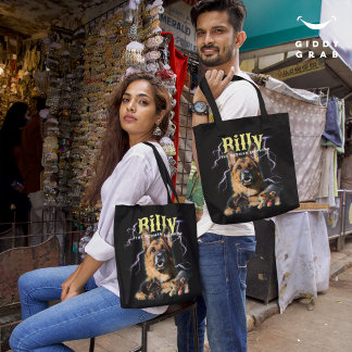 Trendiger Bootleg personalisiertes Hunde-Foto 90er Tasche