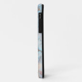 Trendiger brauner und hellblauer Marmor Case-Mate iPhone Hülle (Hinten/Links)