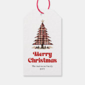 Trendiger Büffel-Baum-Geschenkanhänger festliches Geschenkanhänger (Rückseite)