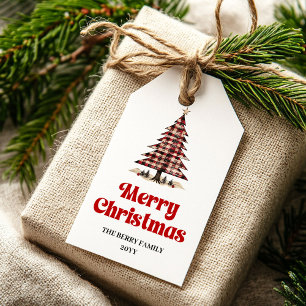 Trendiger Büffel-Baum-Geschenkanhänger festliches  Geschenkanhänger