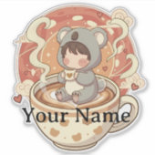 Trendiger Chibi-Koala-Anime-Tech-Aufkleber Aufkleber (Vorderseite)