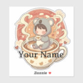 Trendiger Chibi-Koala-Anime-Tech-Aufkleber Aufkleber (Blatt)