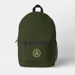 Trendiger einfarbiger, personalisierter Buchstabe Bedruckter Rucksack