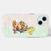 Trendiger Faith Dot Grüner Beeren-Blumen-Bogen Her Case-Mate iPhone Hülle (Rückseite (Horizontal))