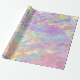 Trendiger farbenfroher falscher holografischer Opa Geschenkpapier