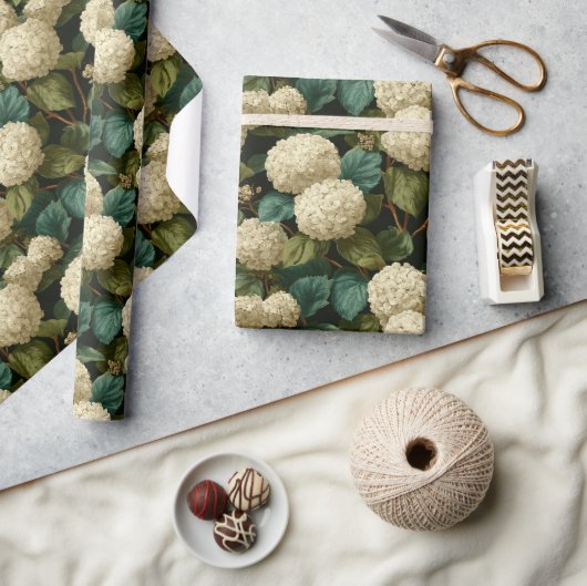 Trendiger Garten Inspiriert Hydrangea-Blüte Geschenkpapier (Kunsthandwerk)