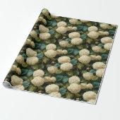Trendiger Garten Inspiriert Hydrangea-Blüte Geschenkpapier (Ungerollt)