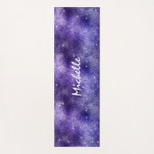 Trendiger Glamour Glitter Monogramm Name Lila