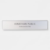 Trendiger Glamour Silver Look Elegante Moderne Vor Türschild (Vorderseite )