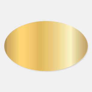 Trendiger Glamouröser Goldener Look Blank Moderner Ovaler Aufkleber