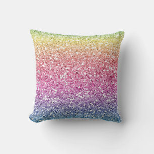 Trendiger Glitter Farbverlauf Ombre Kissen