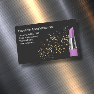 Trendiger glitzernder Schönheits-Mode-Lippenstift Magnetische Visitenkarte