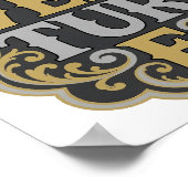 Trendiger Gold-Abenteuerdruck Poster (Ecke)