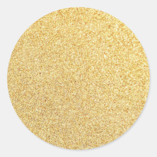 Trendiger Gold-Glitter-Leer-Vorlage Modern Elegant Runder Aufkleber