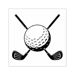 Trendiger Golfschläger  Golfer Vintage Golfen    Gummistempel