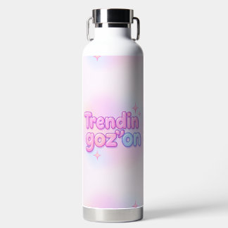 Trendiger Goz On Y2K Pastell-Blasenbuchstabe  Trinkflasche