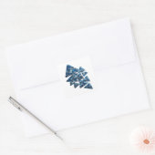 Trendiger Grau BLAUER BAUM Sticker Design (Umschlag)