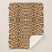 trendiger, gürteliger Wildsafari-Leopardendruck Sherpadecke (Vorderseite)