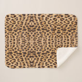 trendiger, gürteliger Wildsafari-Leopardendruck Sherpadecke (Vorderseite (Horizontal))