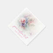 Trendiger handgeschriebener Schrifttext Wasserfarb Serviette (Ecke)