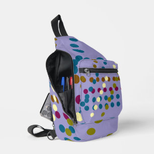Trendiger Heather Sky Multiple Color Polka Crossbody Bag