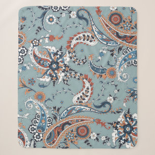 Trendiger indischer Paisley: nahtloser Hintergrund Sherpadecke