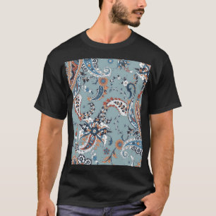 Trendiger indischer Paisley: nahtloser Hintergrund T-Shirt