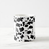 Trendiger Kuhdruck-Monogramm-Initial-Name-Becher Kaffeetasse (Mittel)