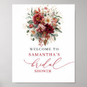 Trendiger Kupfer-Boho-Herbst-Brautparty-Willkommen Poster (Vorne)
