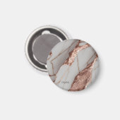 Trendiger Kupfer-Glitter-Marmor Magnet (Vorderseite/Rückseite)