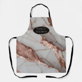 Trendiger Kupfer-Glitter-Marmor Schürze (Vorderseite)