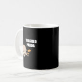 Trendiger lustiger kaputter Panda betrunkener Wasc Kaffeetasse (Vorderseite Links)