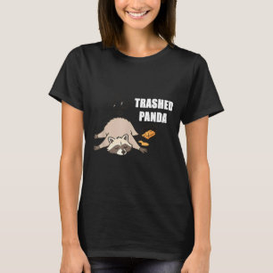 Trendiger lustiger zertrümmerter Panda betrunkener T-Shirt