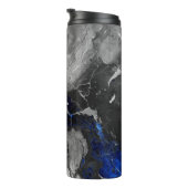 Trendiger Marmorstein Blau Schwarz Grau Design Thermosbecher (Nach rechts gedreht)