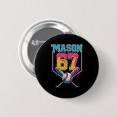 Trendiger Mason 67 Mem Eiscreme-Tropf Baseball Geb Button (Vorne & Hinten)