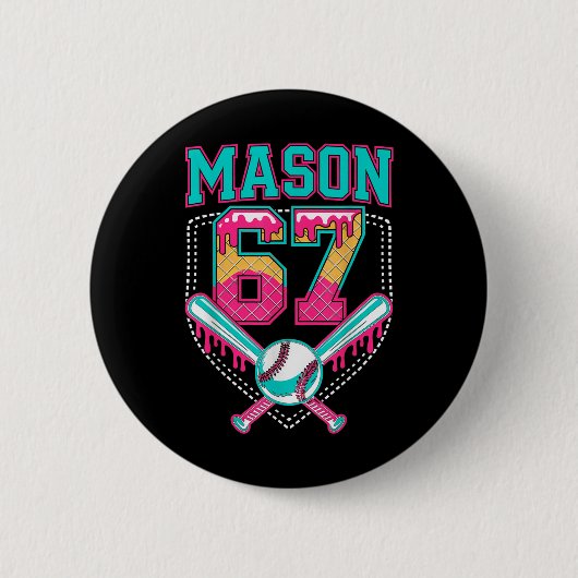 Trendiger Mason 67 Mem Eiscreme-Tropf Bysebyll Geb Button (Vorderseite)