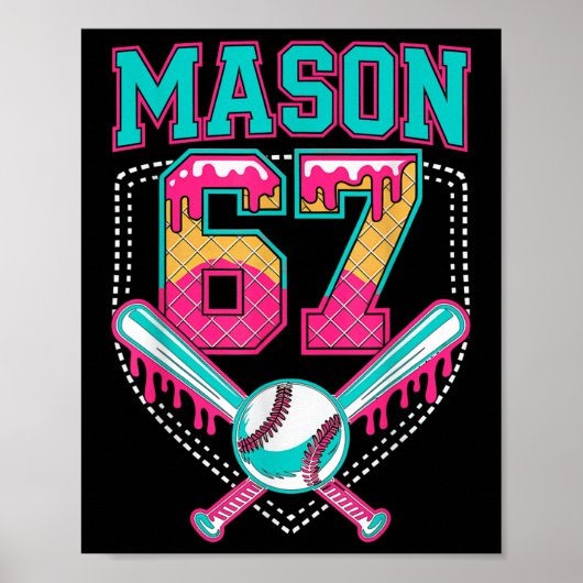 Trendiger Mason 67 Mem Eiscreme-Tropf Bysebyll Geb Poster (Vorne)
