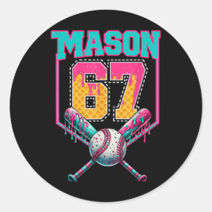 Trendiger Mason 67 Mem Eiscreme-Tropf Bysebyll Geb Runder Aufkleber