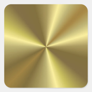 Trendiger metallischer Look Faux-Gold Blank Modern Quadratischer Aufkleber