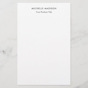 Trendiger minimalistischer professioneller Plain Briefpapier