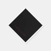 Trendiger minimalistischer schwarzer roter profess serviette (Ecke)
