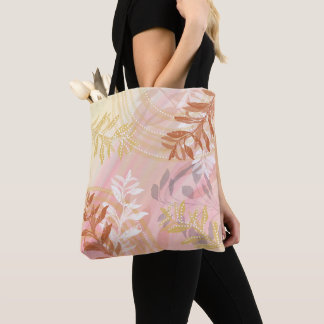 Trendiger moderner abstrakter floraler botanischer tasche