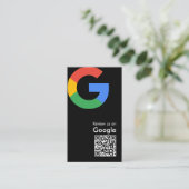 Trendiger moderner Google-Review-QR-Code Begleitkarte (Stehend Vorderseite)
