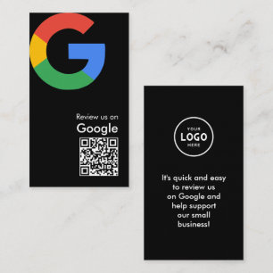 Trendiger moderner Google-Review-QR-Code Begleitkarte