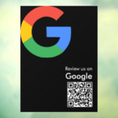 Trendiger moderner Google-Review-QR-Code Fensteraufkleber (Blatt 3)