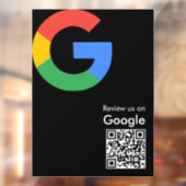 Trendiger moderner Google-Review-QR-Code Fensteraufkleber (Blatt 2)
