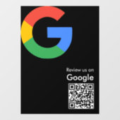 Trendiger moderner Google-Review-QR-Code Fensteraufkleber (Blatt)